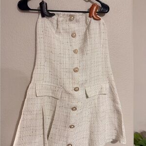 Elegant Cream Button-Down dress and blazer  2pc set